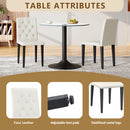 Dining Chairs With Ergonomic Buckle Backrest For Family Dining Rooms