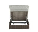 Salena - 8" Patio Sun Lounge - Beige Fabric & Gray