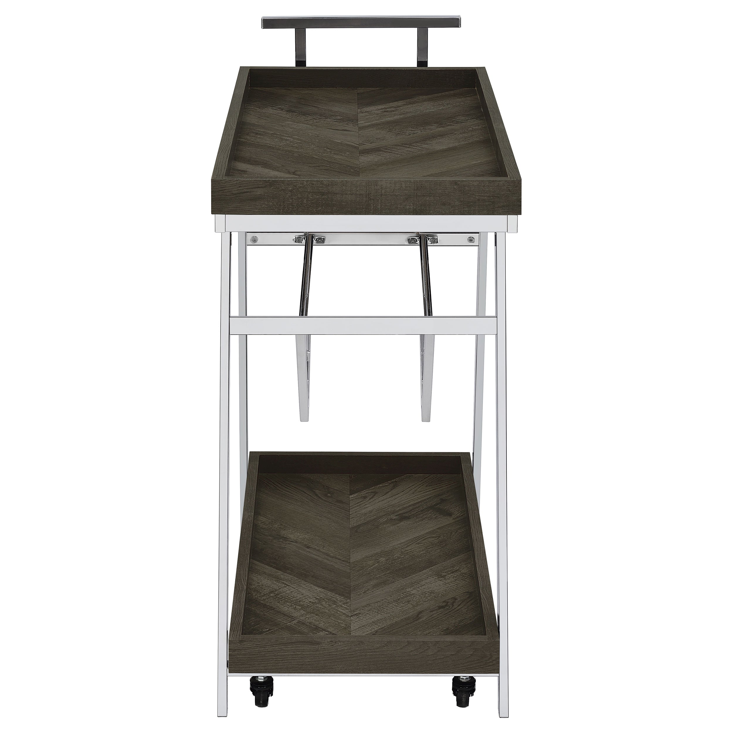Kinney 1-drawer Engineered Wood Bar Cart Rustic Grey — view 5