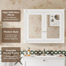 Wall-Mounted Medicine Cabinet With 2 Mirrors, Adjustable Shelves