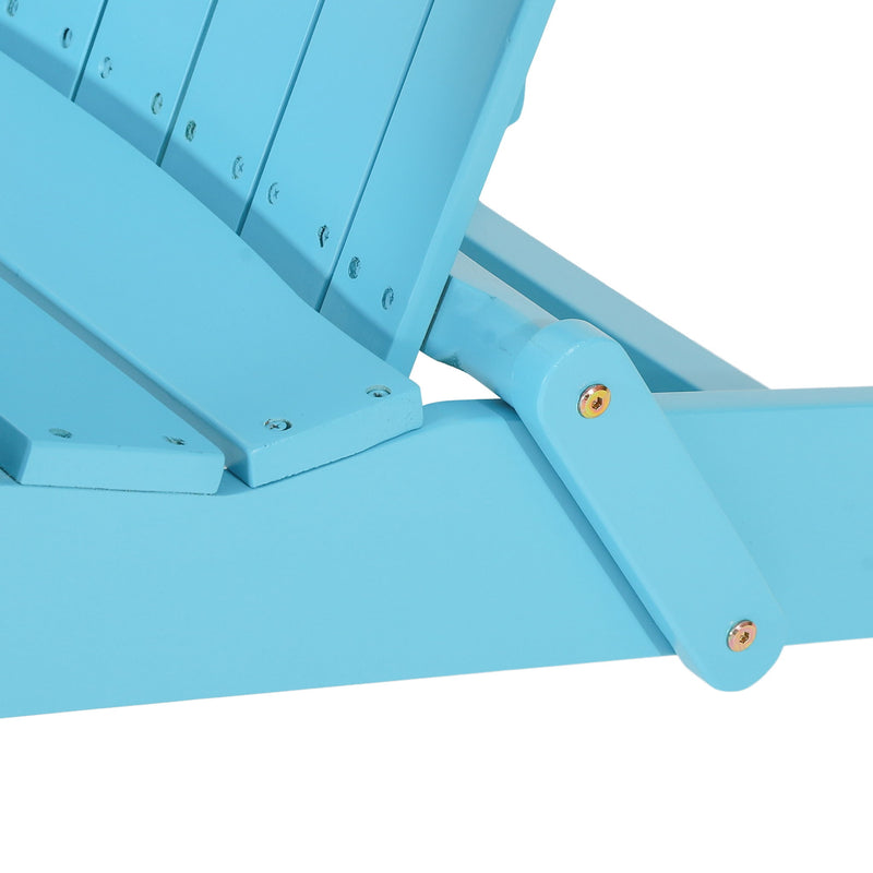 Malibu Transitional Adirondack Chair With Foldable Design - Blue