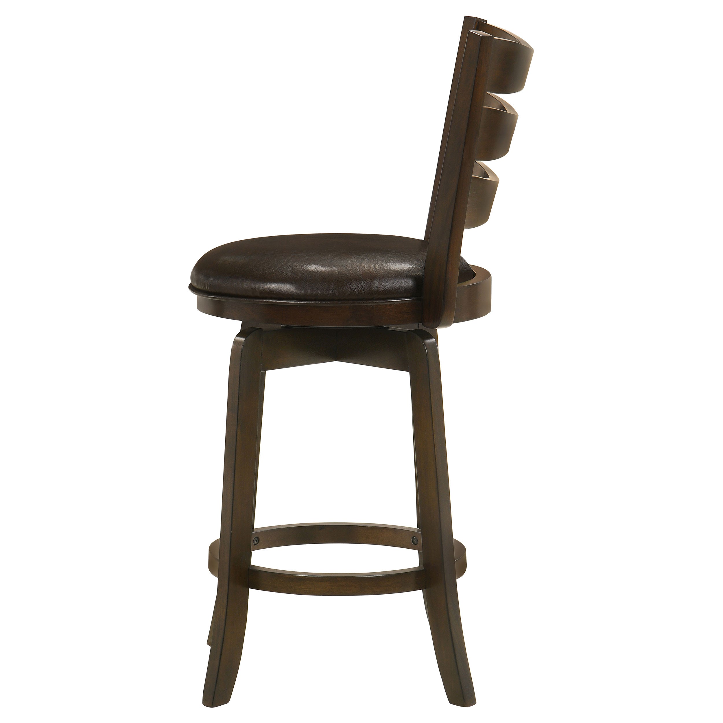 Murphy Wood Counter Height Swivel Bar Chair Dark Brown — view 5