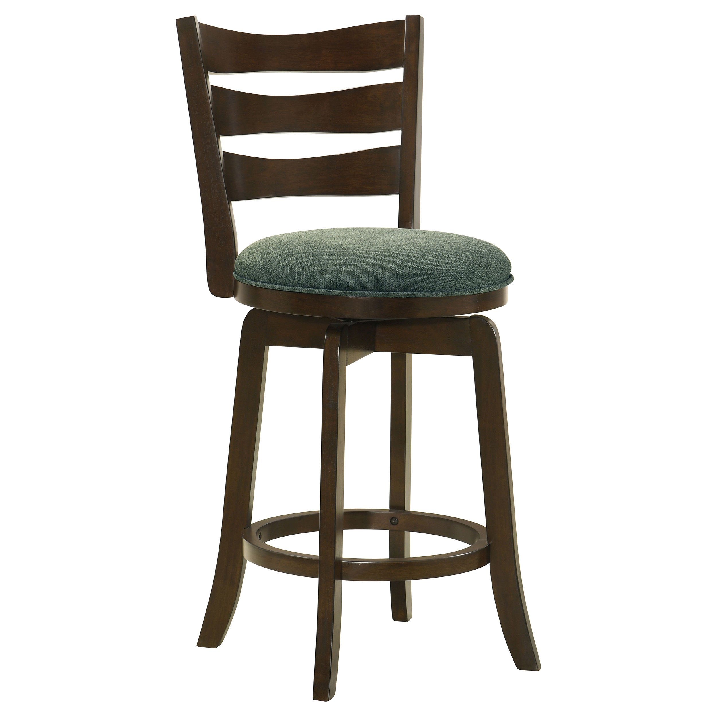 Murphy Wood Counter Height Swivel Bar Chair Hunter Green — view 1