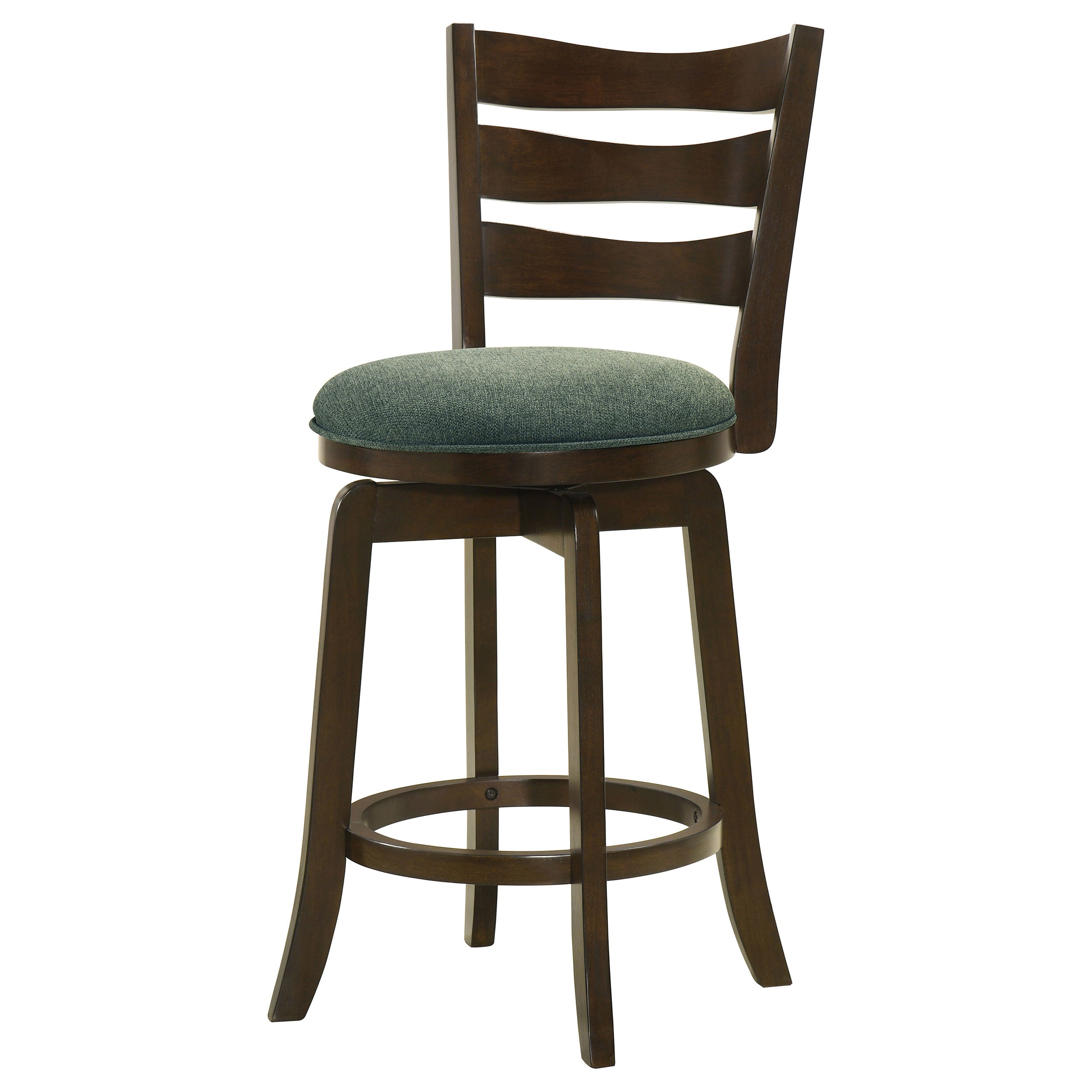 Murphy Wood Counter Height Swivel Bar Chair Hunter Green — view 4