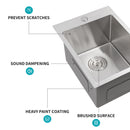 Stainless Steel Drop In Kitchen Sink, Topmount