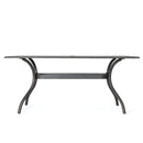 Enchantia - Outdoor Rectangular Dining Table With Weave Tabletop And Flared Legs - Copper