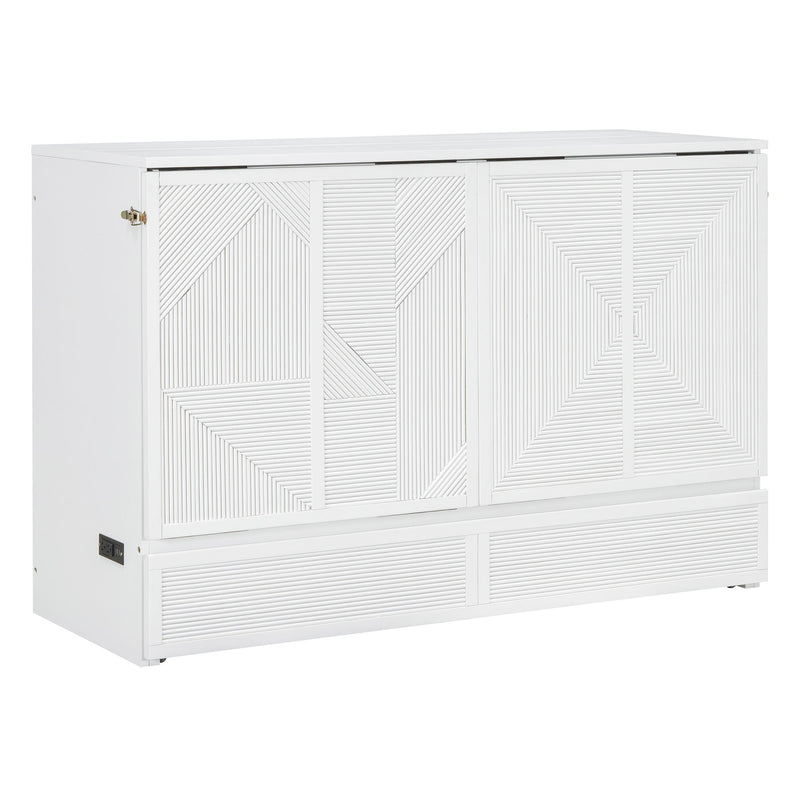Murphy Bed With Large Drawer, USB Ports And Outlets