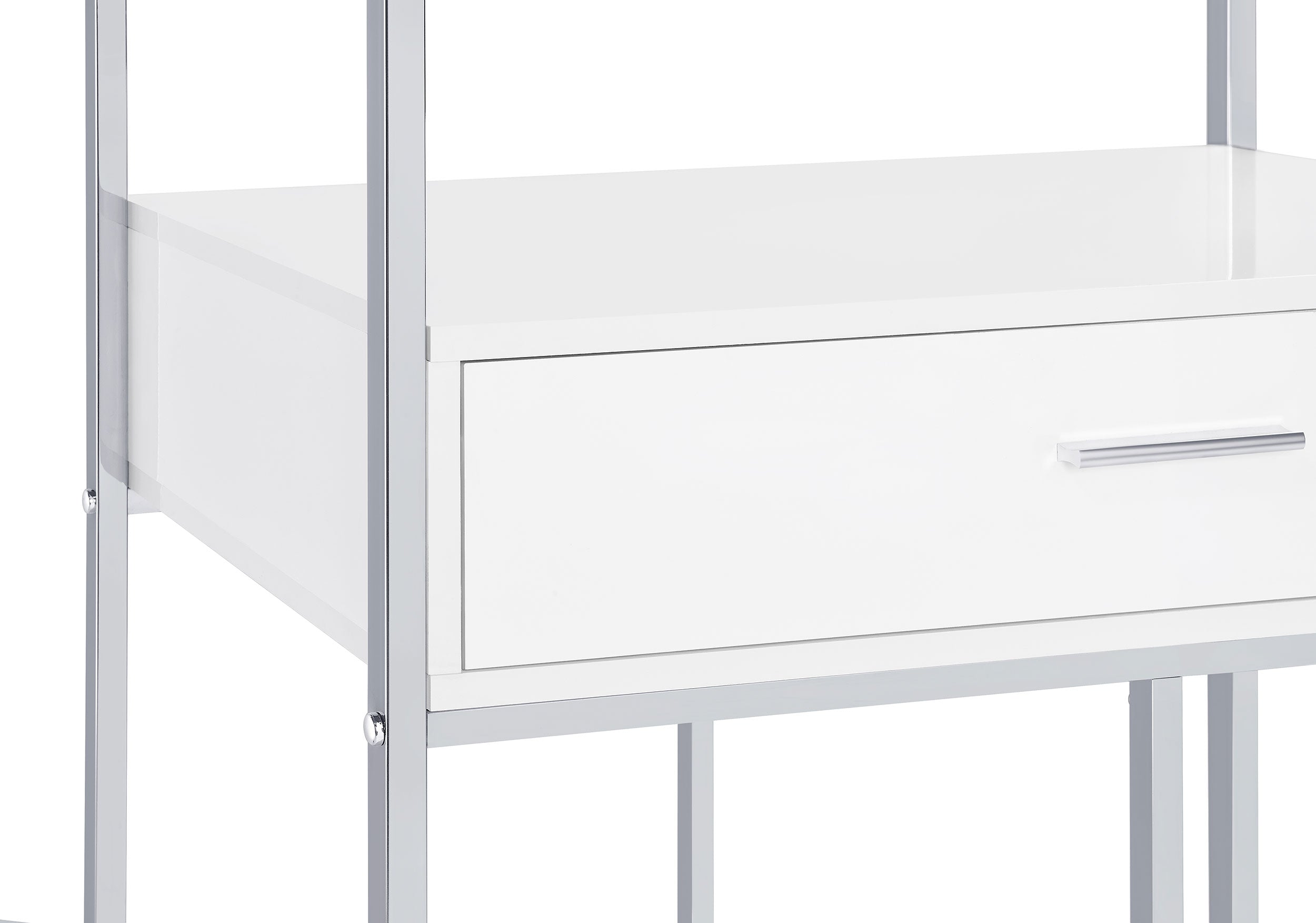 Figueroa 5-shelf LED Wine Storage Bar Cabinet White High Gloss — view 14