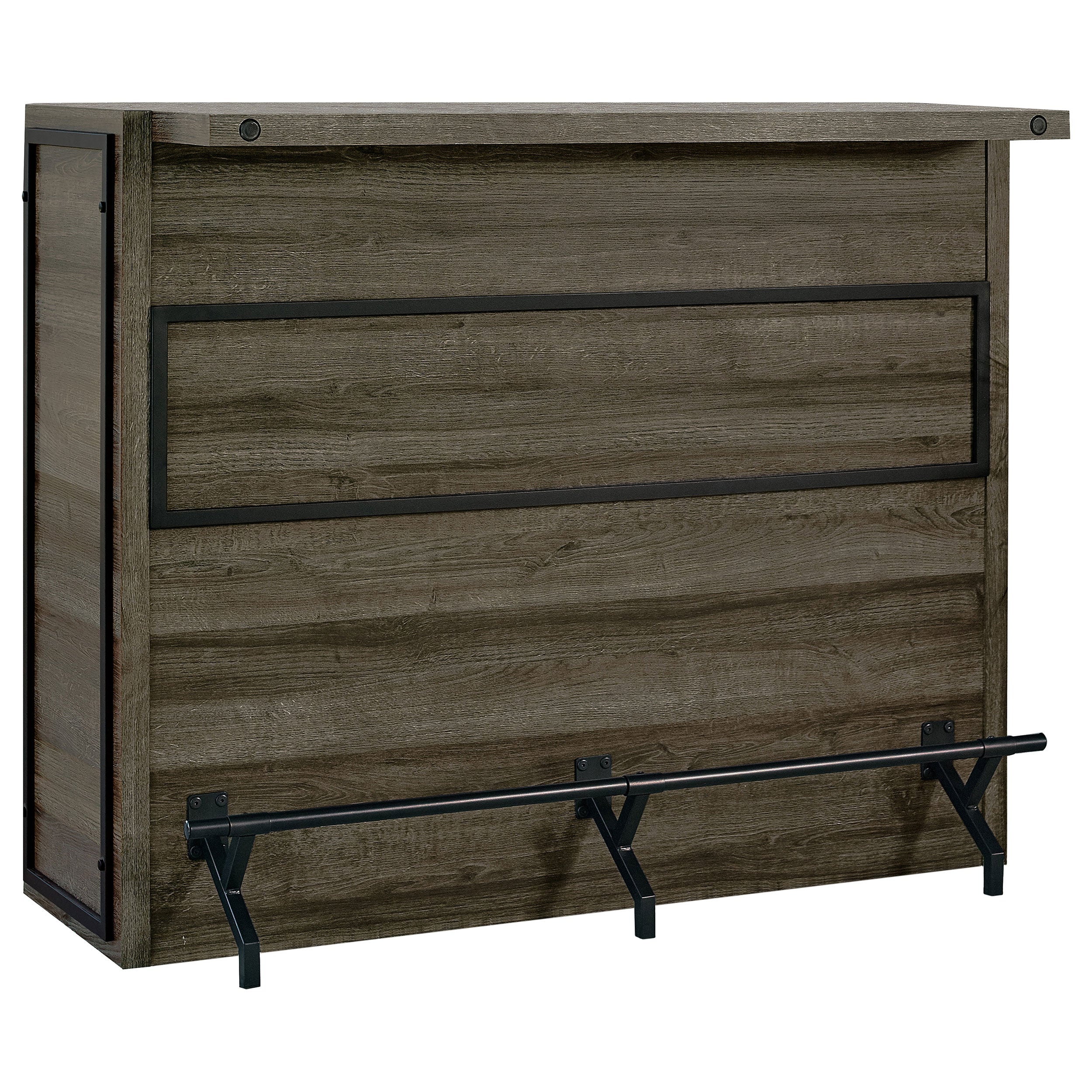 Joe 5-shelf Composite Wood Home Bar Wine Cabinet Aged Oak — view 1