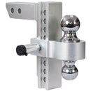 Alu - Adjustable Trailer Drop Hitch 2" Receiver 8" Adjustable - Silver