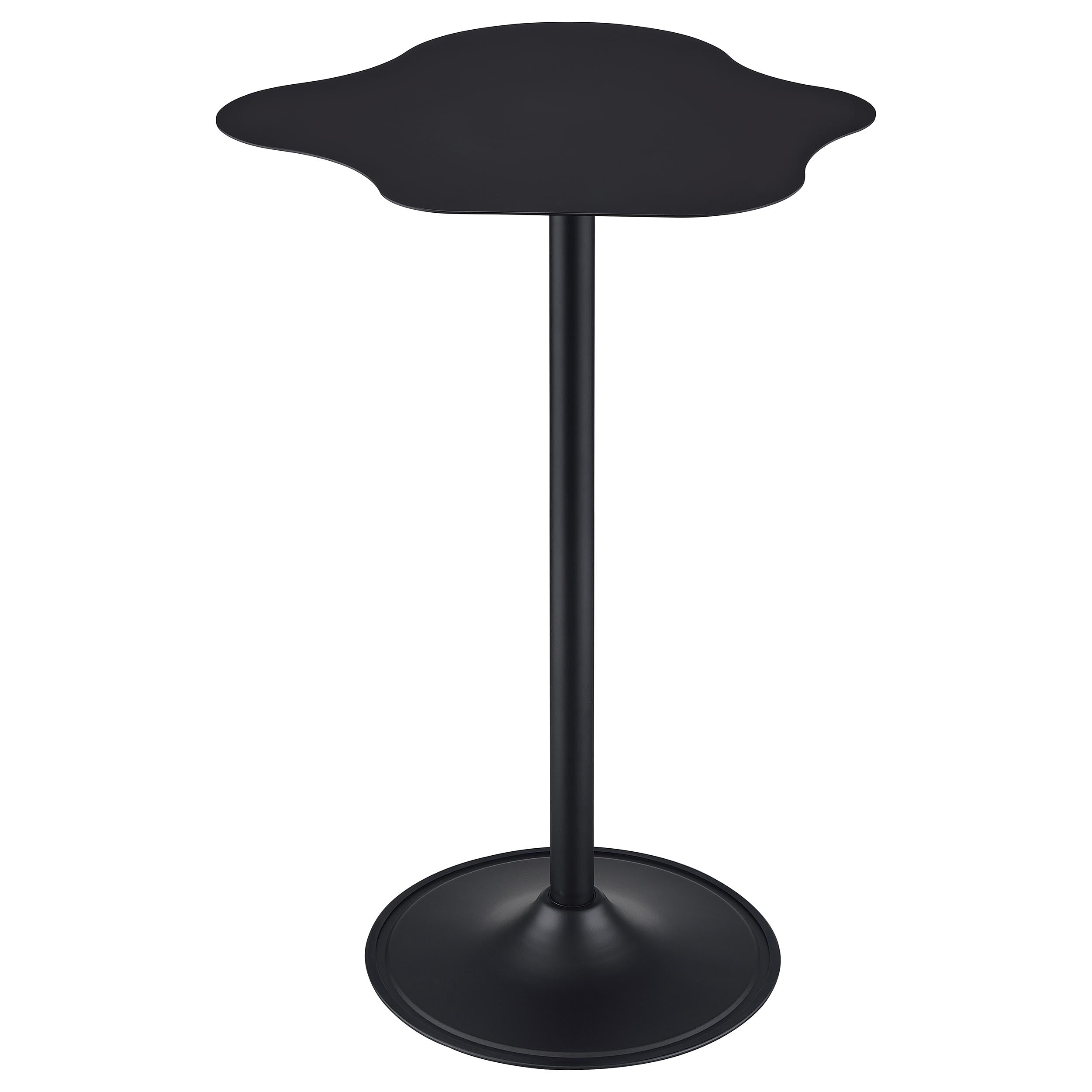 Keanu Curved 29-inch Cloud-Shaped Bistro Bar Table Black — view 3