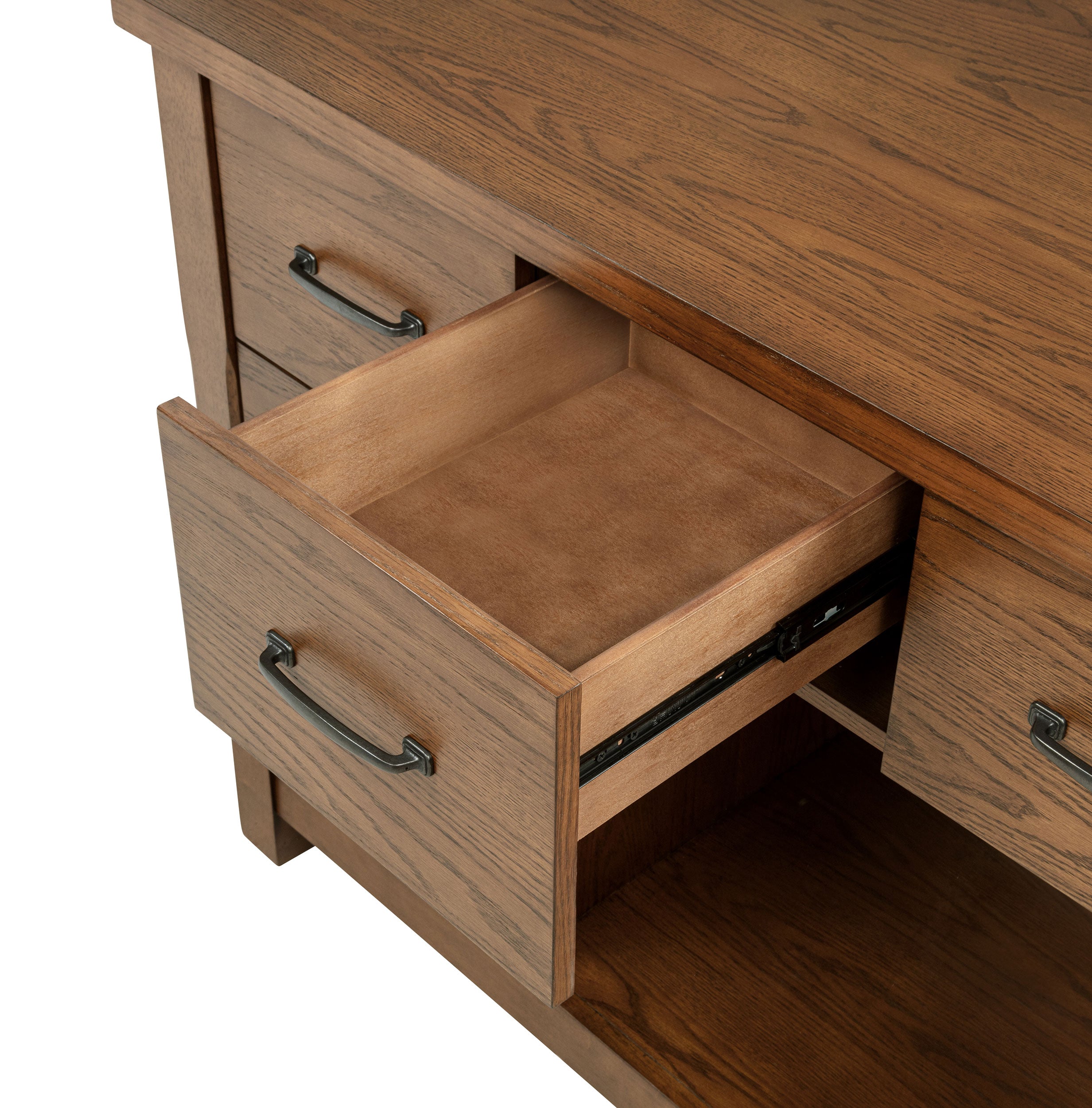 Mayfair 3-piece Kitchen Island with Extension Table Dark Oak — view 9