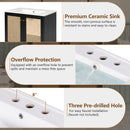 Bathroom Vanity With Soft Closing Mechanism - Black