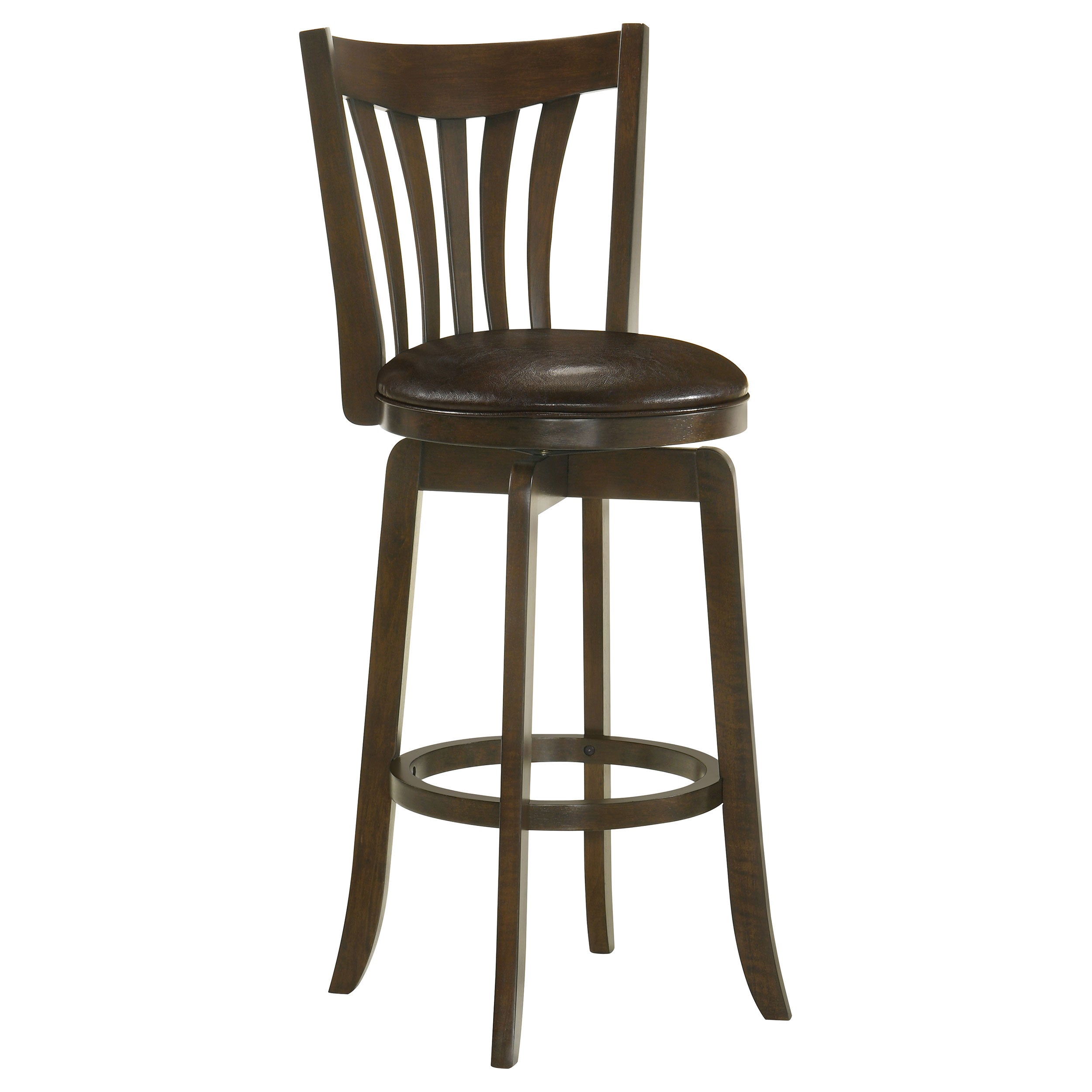 Lambert Wood Pub Height Swivel Bar Chair Dark Cherry — view 1