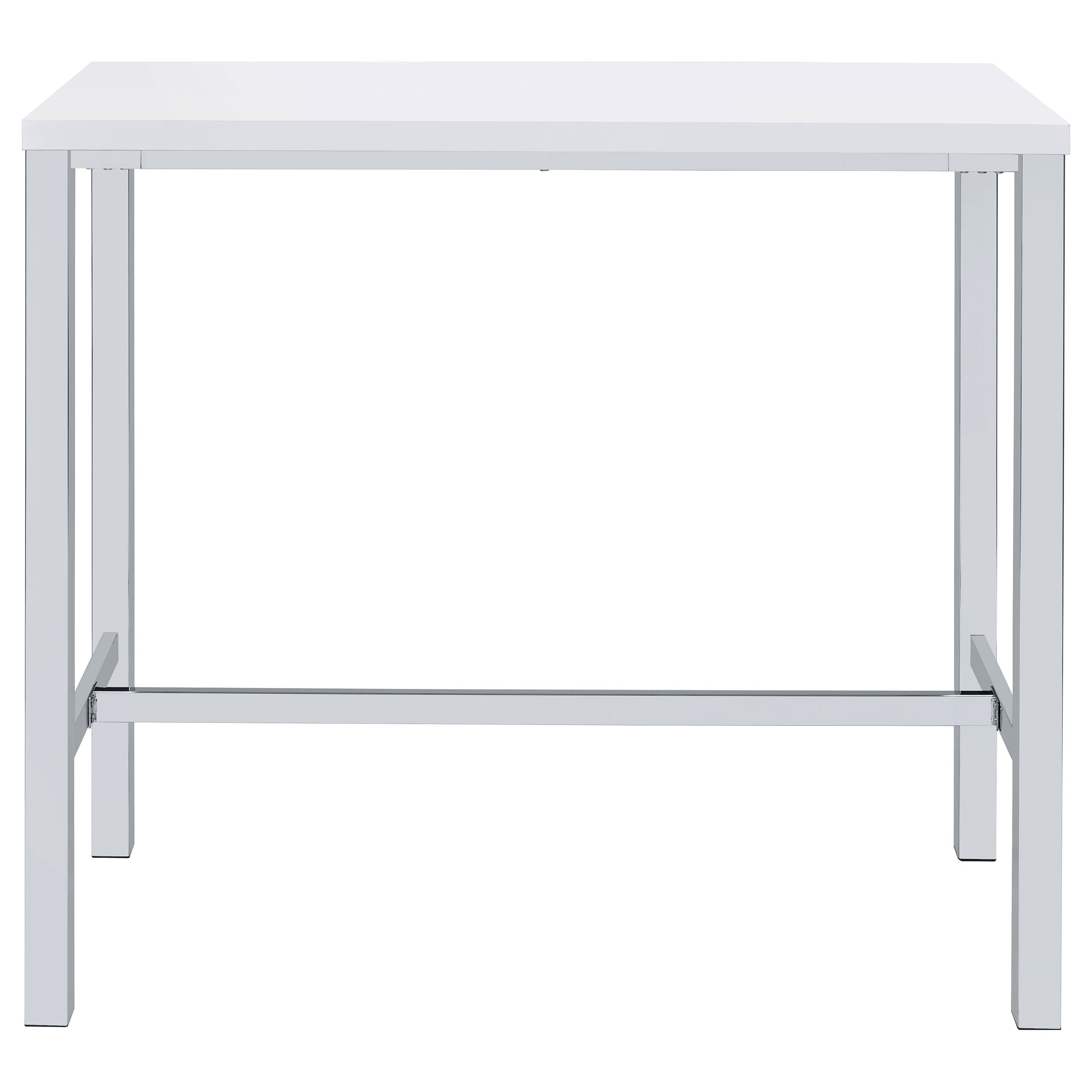 Natividad 5-piece Pub Height Bar Table Set White High Gloss — view 4