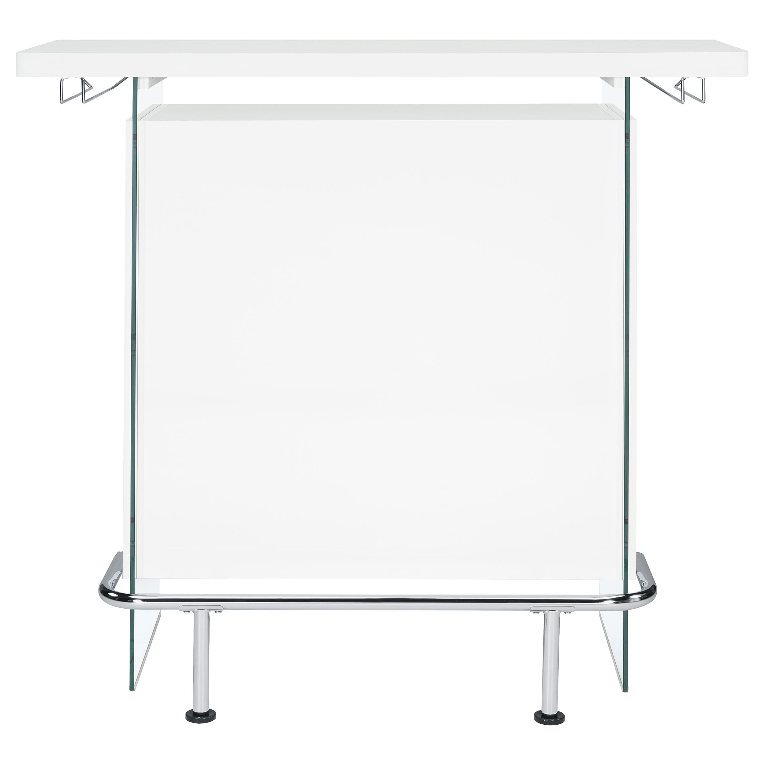 Acosta Freestanding Home Bar Wine Cabinet White High Gloss — view 4