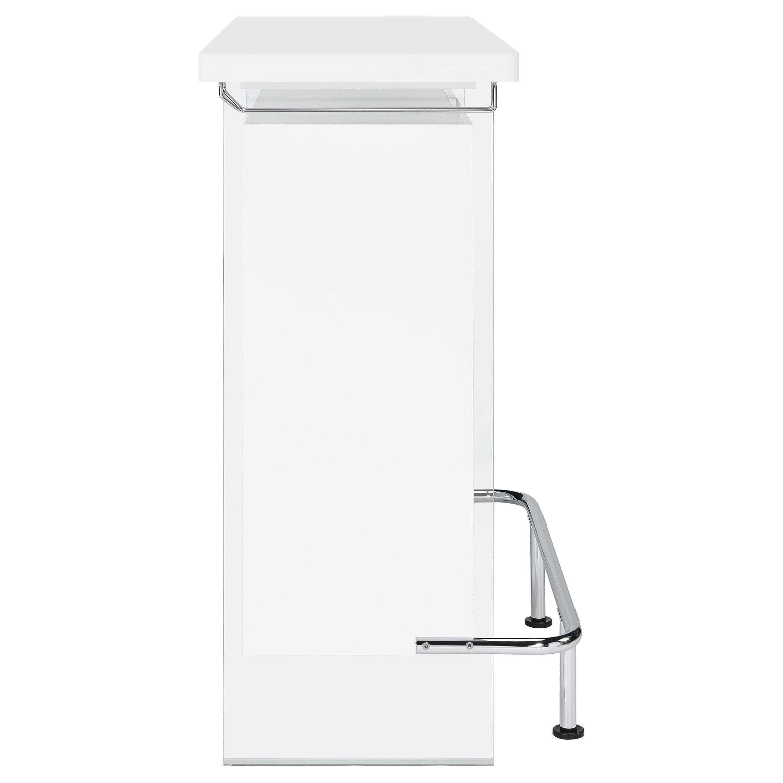 Acosta Freestanding Home Bar Wine Cabinet White High Gloss — view 10
