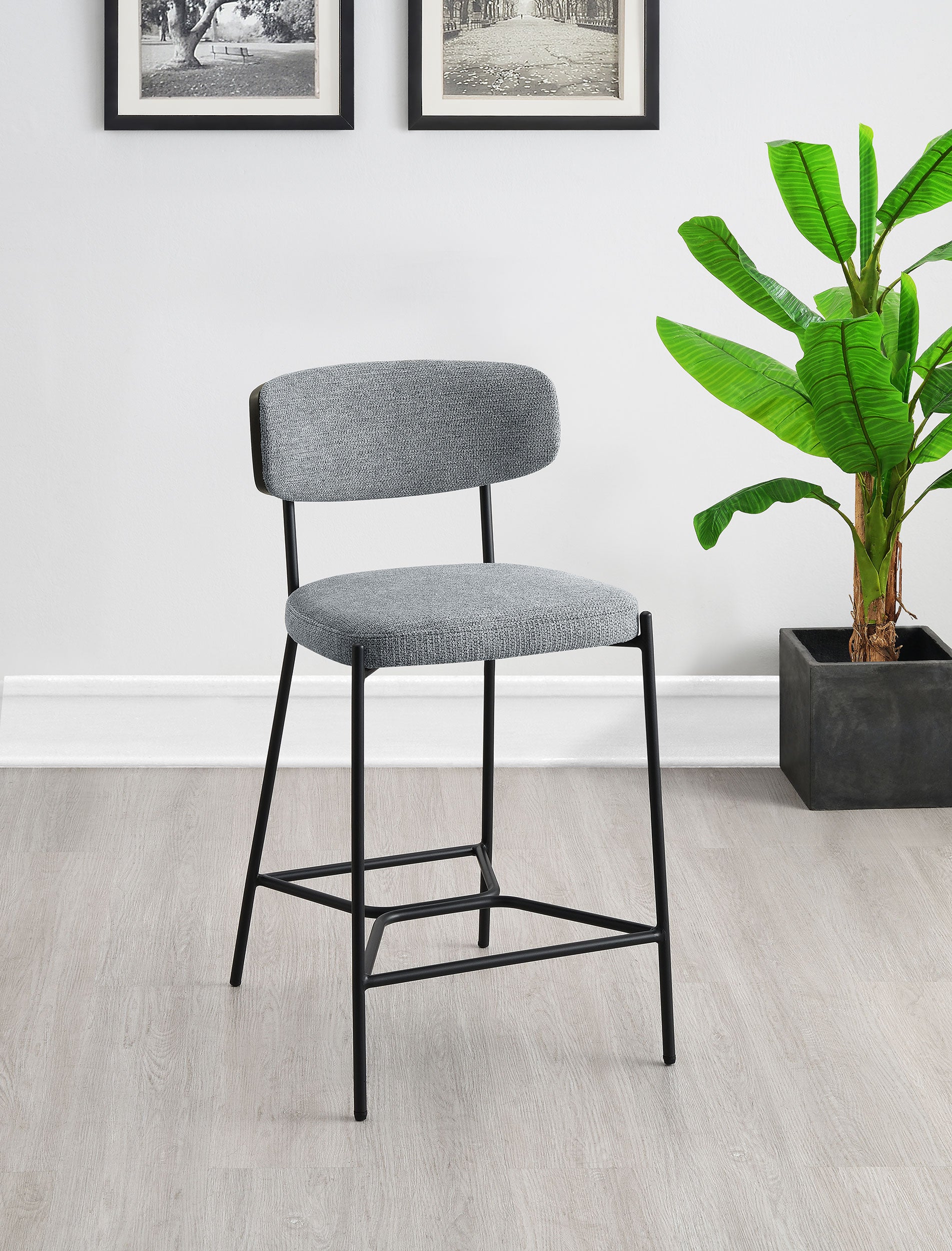Elison Counter Height Bar Stool Grey (Set of 2) — view 2