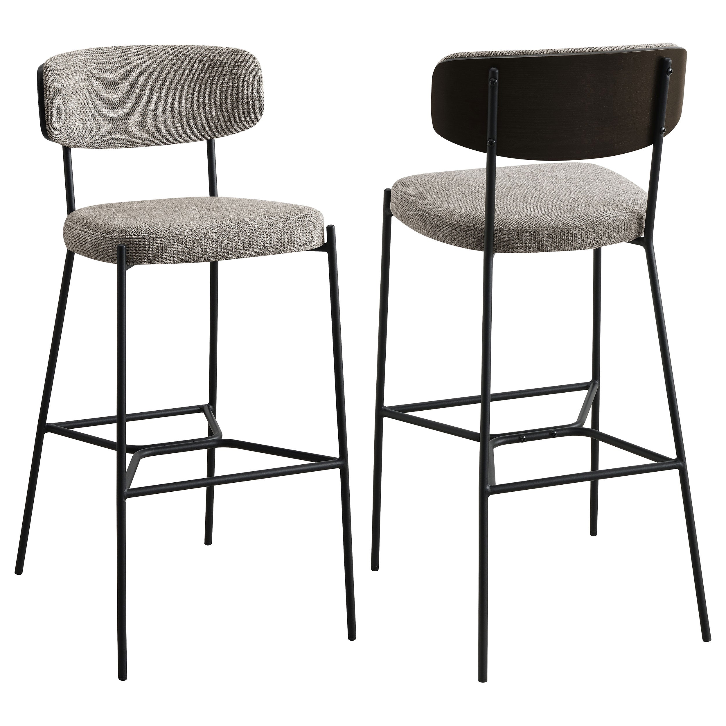 Elison Pub Height Bar Stool Light Brown (Set of 2) — view 1