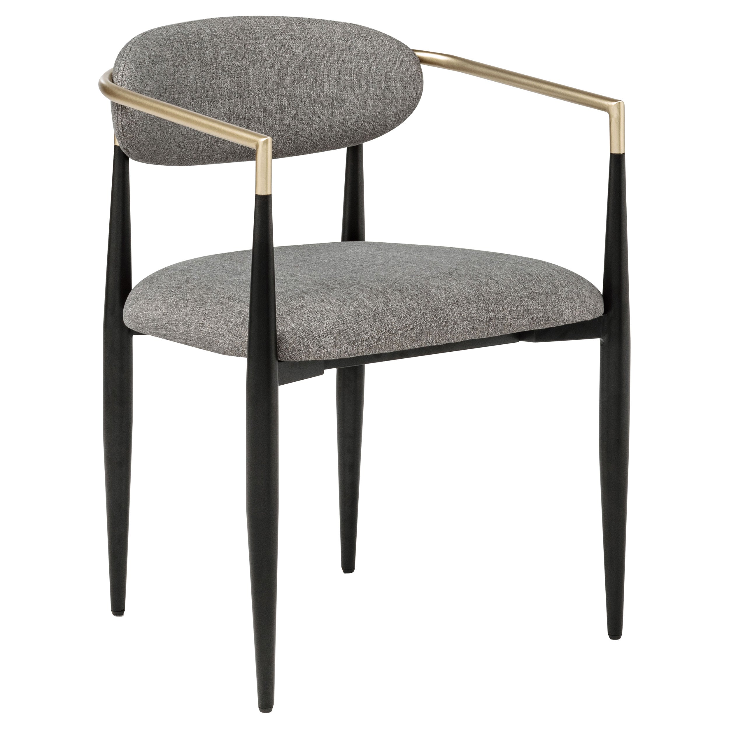 Bradbury Fabric Upholstered Dining Arm Chair Grey (Set of 2) — view 3