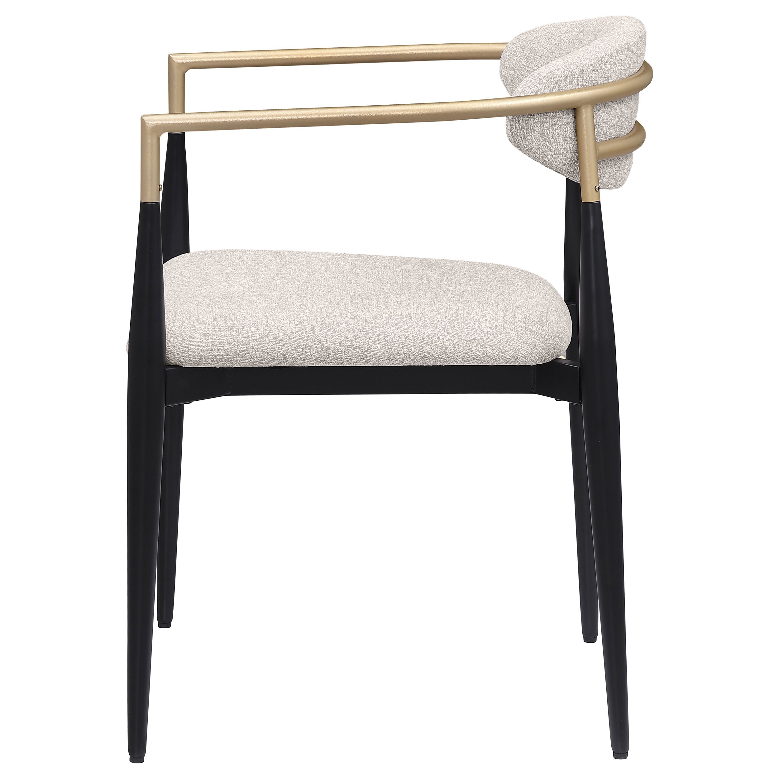 Bradbury Fabric Upholstered Dining Arm Chair Beige (Set of 2) — view 6