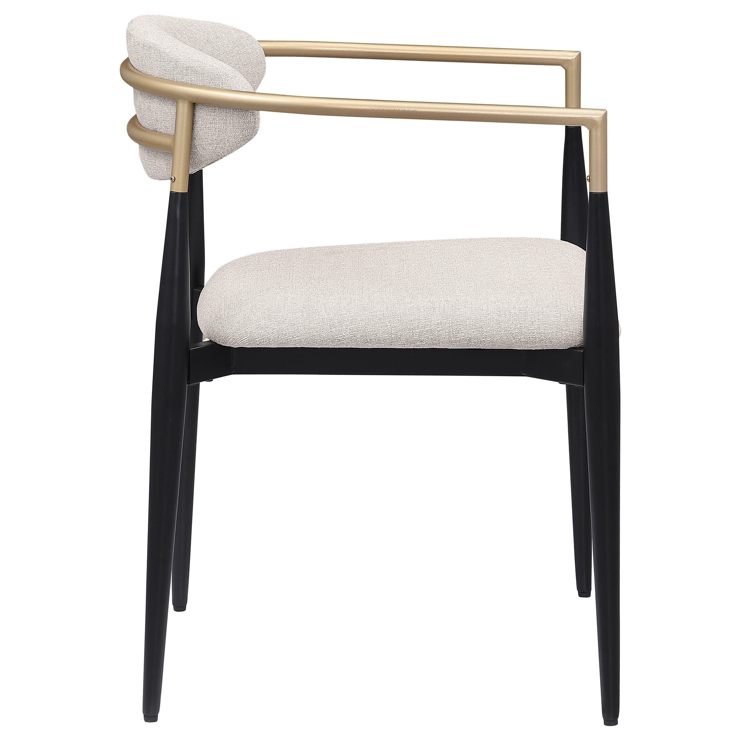 Bradbury Fabric Upholstered Dining Arm Chair Beige (Set of 2) — view 9