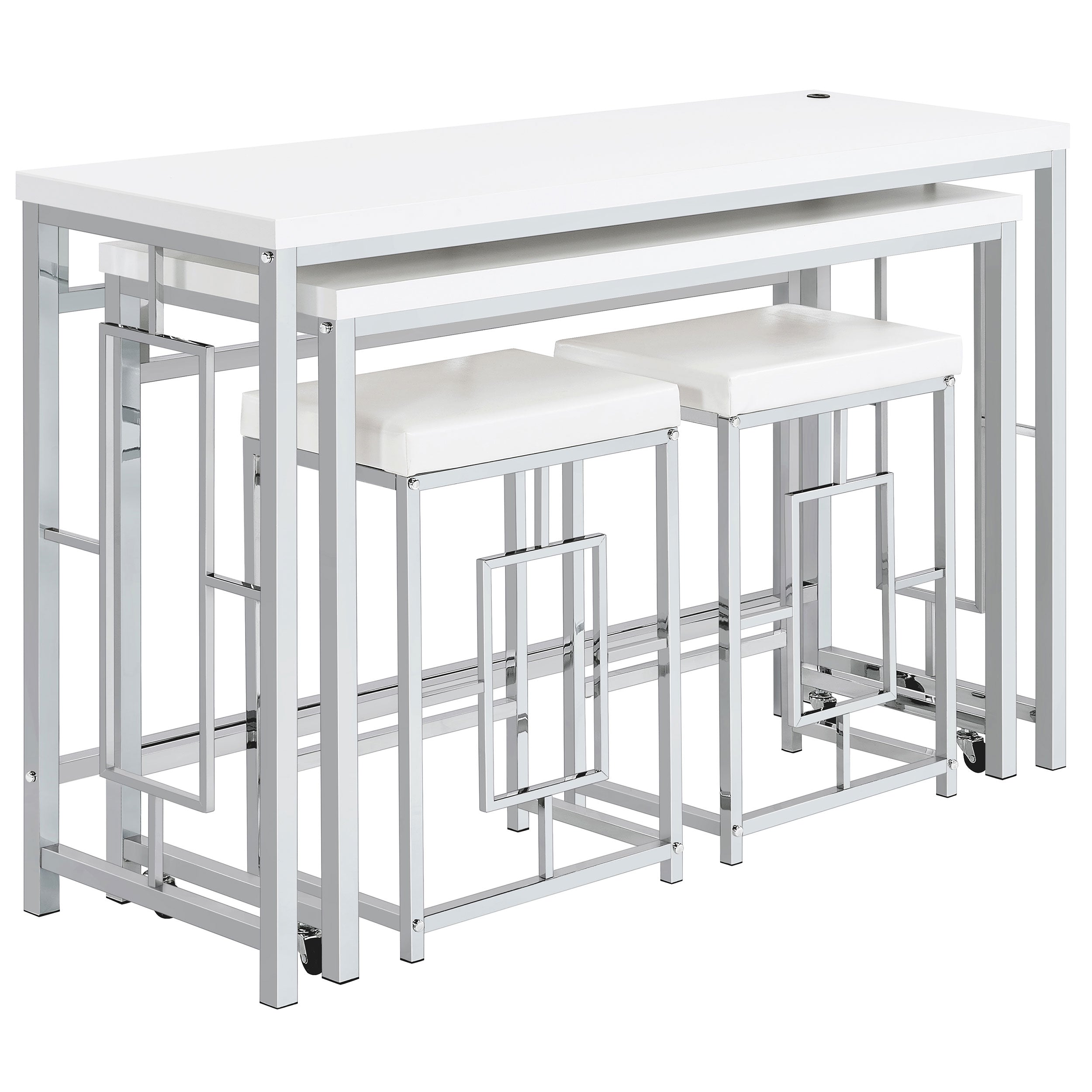 Jackson 4-piece Multipurpose Counter Height Table Set White — view 4