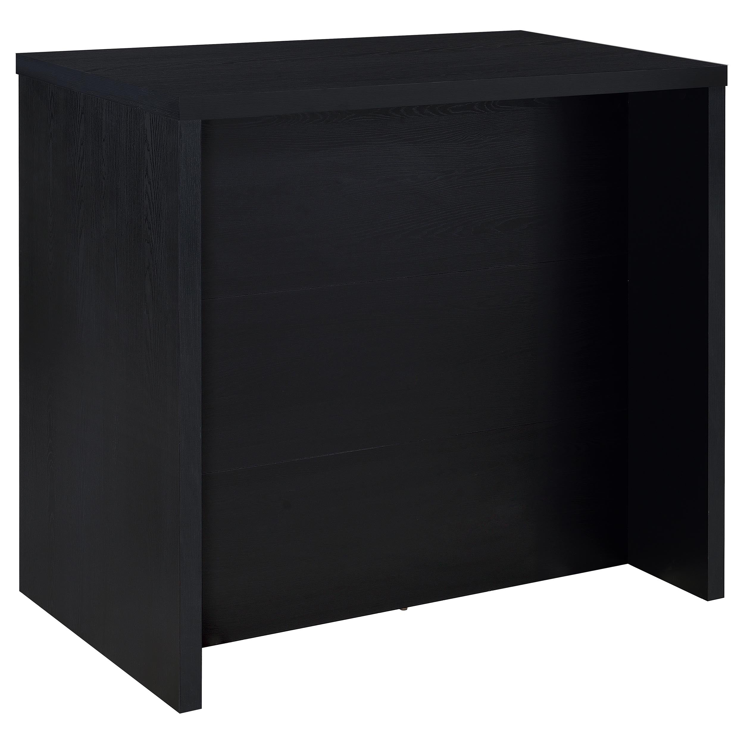 Topanga Engineered Wood Freestanding Home Bar Black — view 4