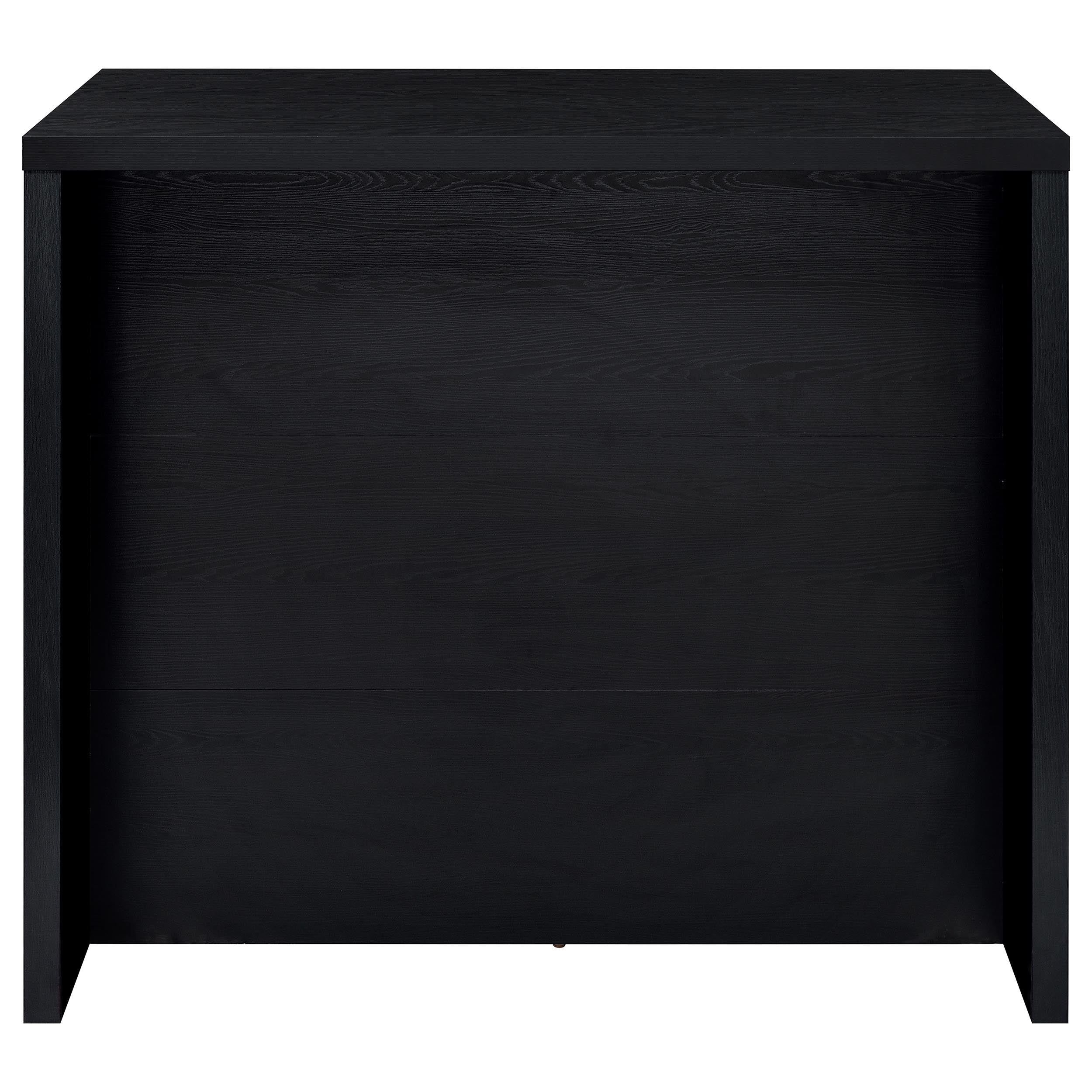 Topanga Engineered Wood Freestanding Home Bar Black — view 5