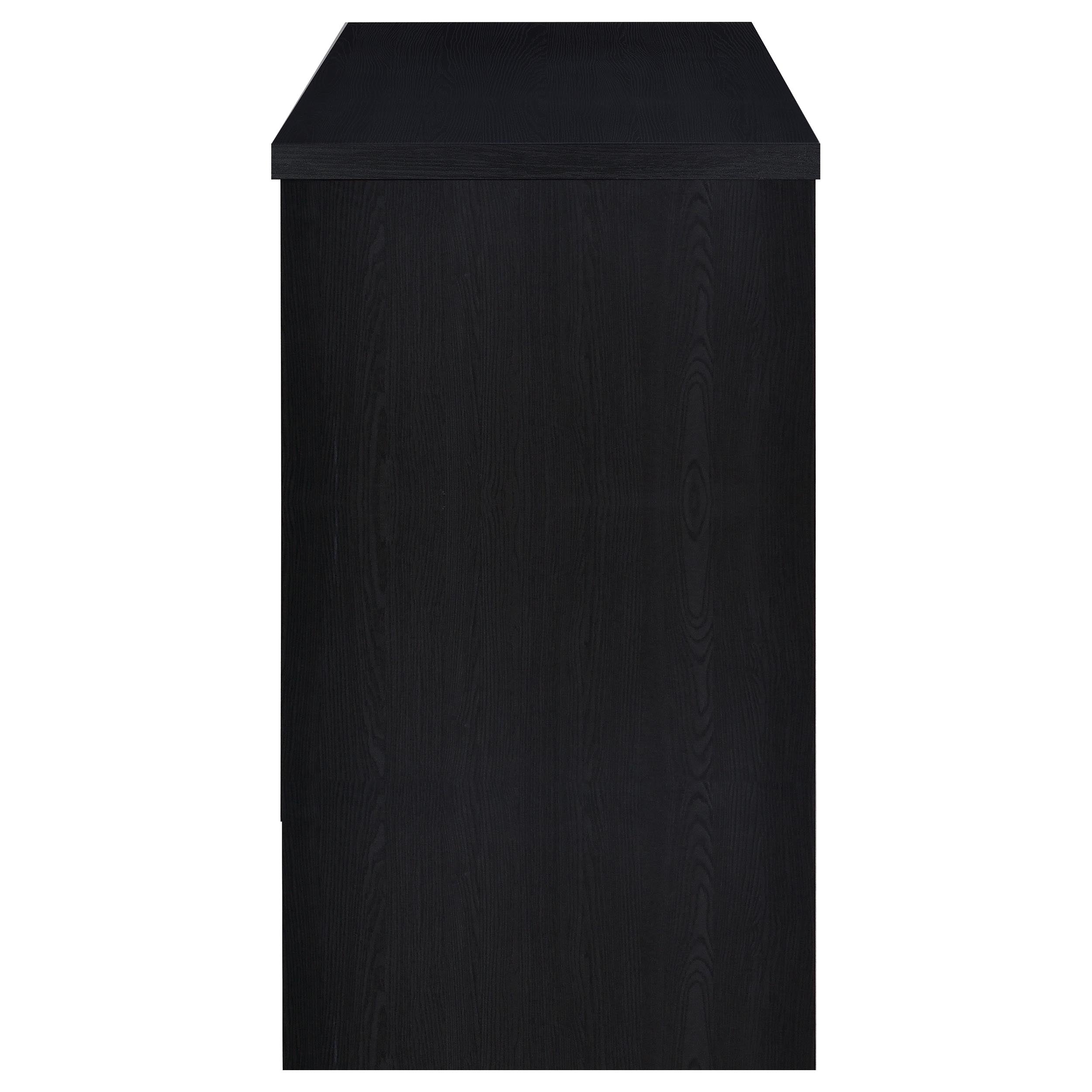 Topanga Engineered Wood Freestanding Home Bar Black — view 9