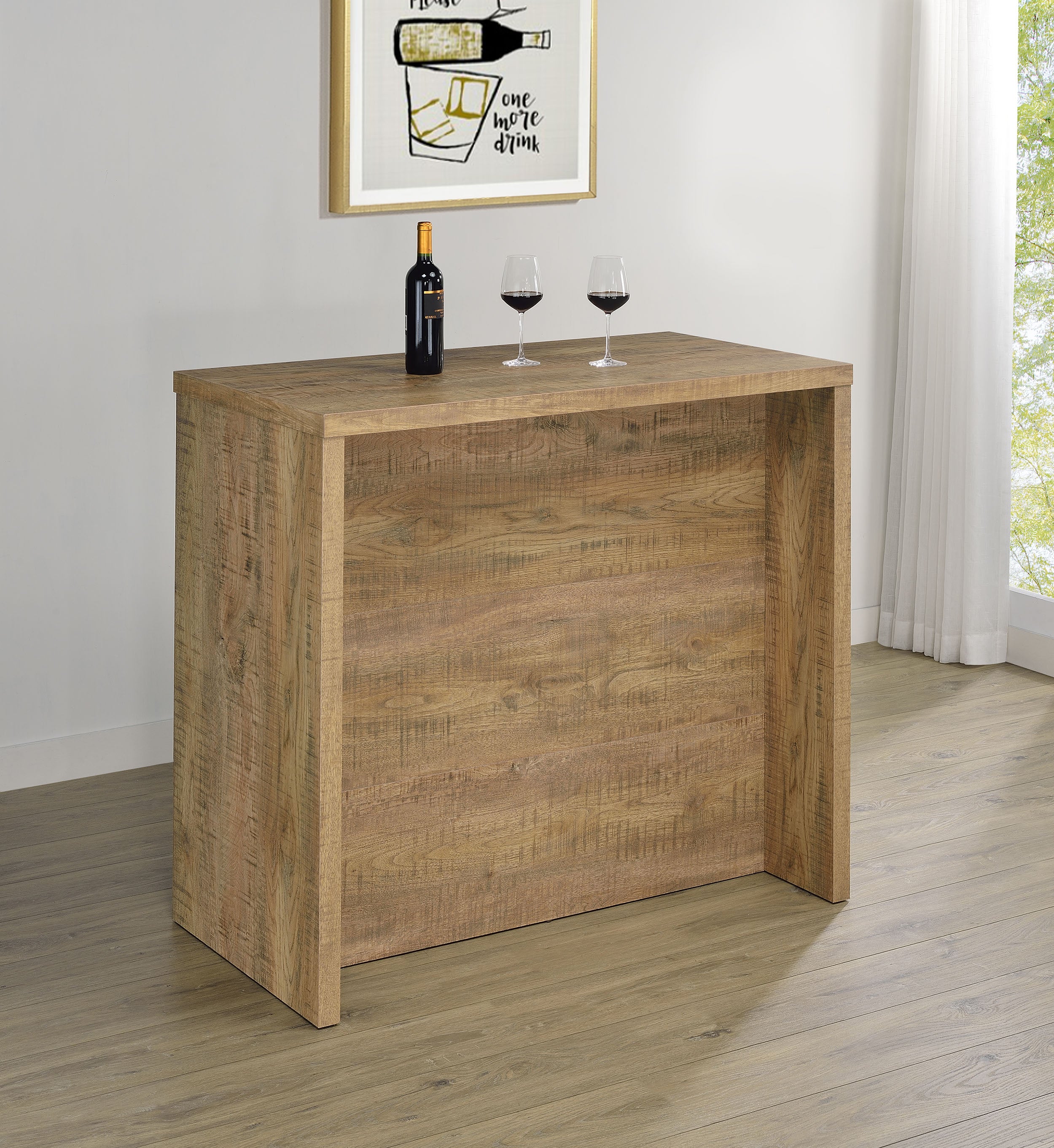 Topanga Engineered Wood Freestanding Home Bar Mango — view 2
