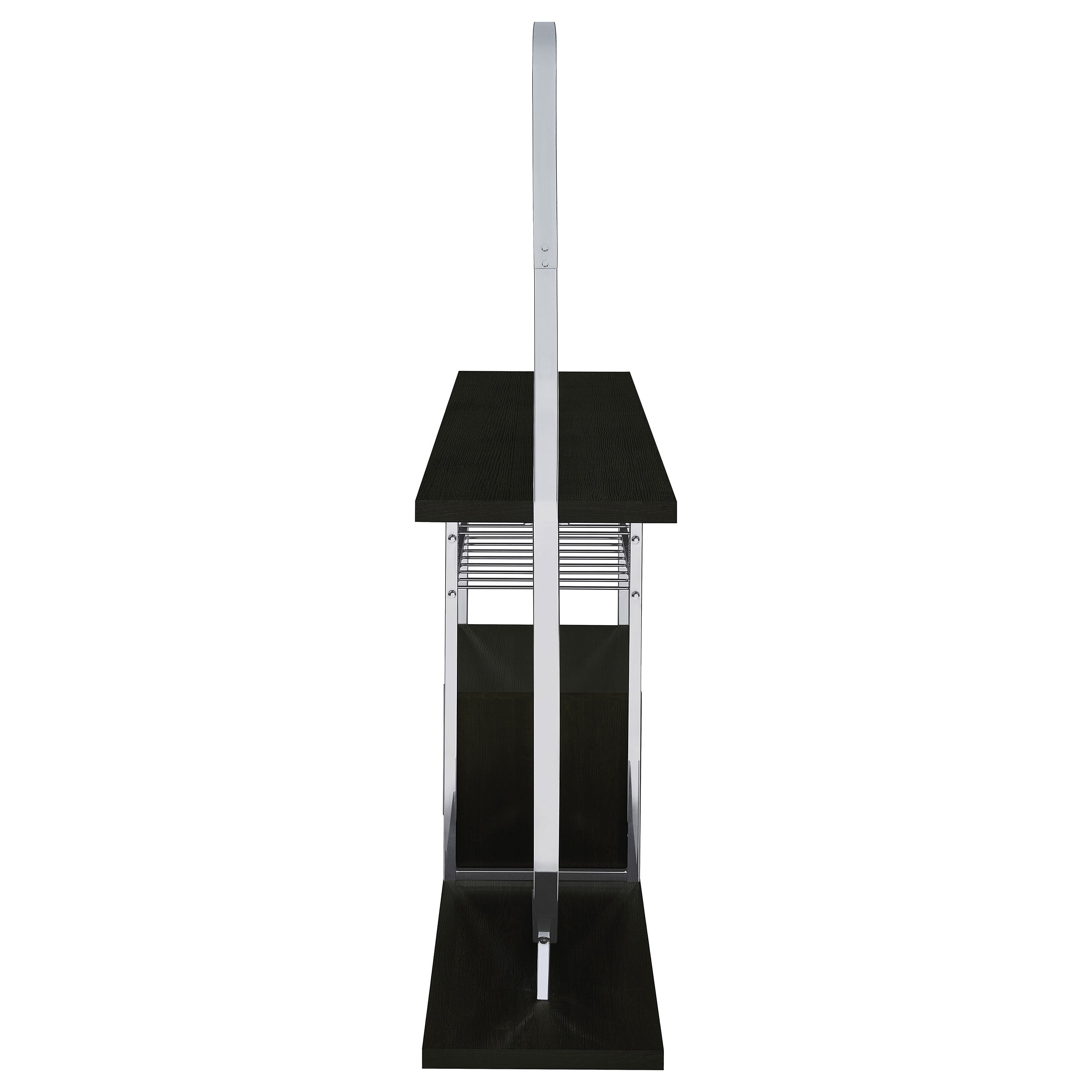 Risley 2-door Circular LED Wine Cabinet Dark Charcoal — view 13