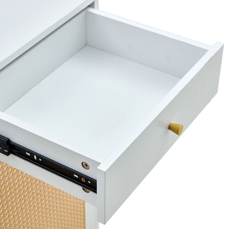 Modern Minimalist Rattan Shoe Cabinet, Elegant Storage Solution