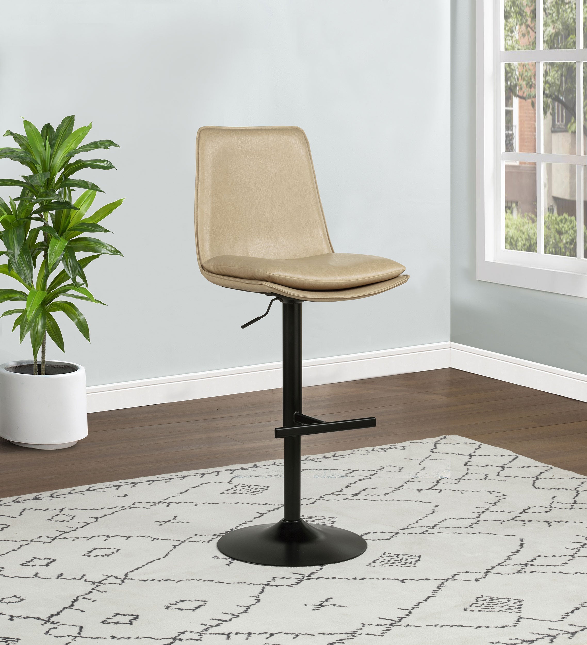 2027 Adjustable Bar Chair Tan / Black  — view 2