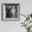 Distressed Accent Mirror, Traditional Style Framed Wall Mirror For Living Room