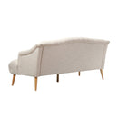 Comfy 3 Seat Sofa With Wooden Legs, For Living Room And Study