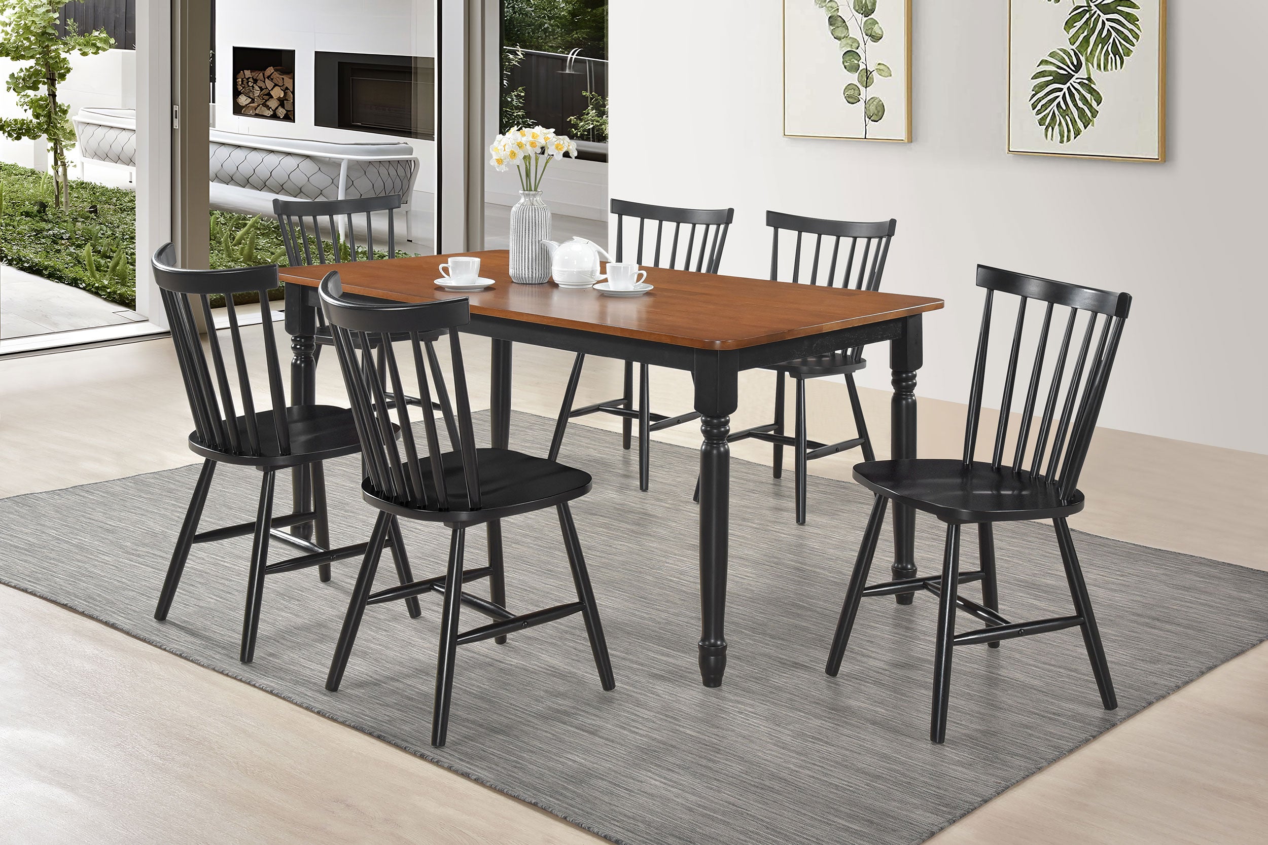 Hollyoak Rectangular 63-inch Wood Dining Table Walnut — view 9