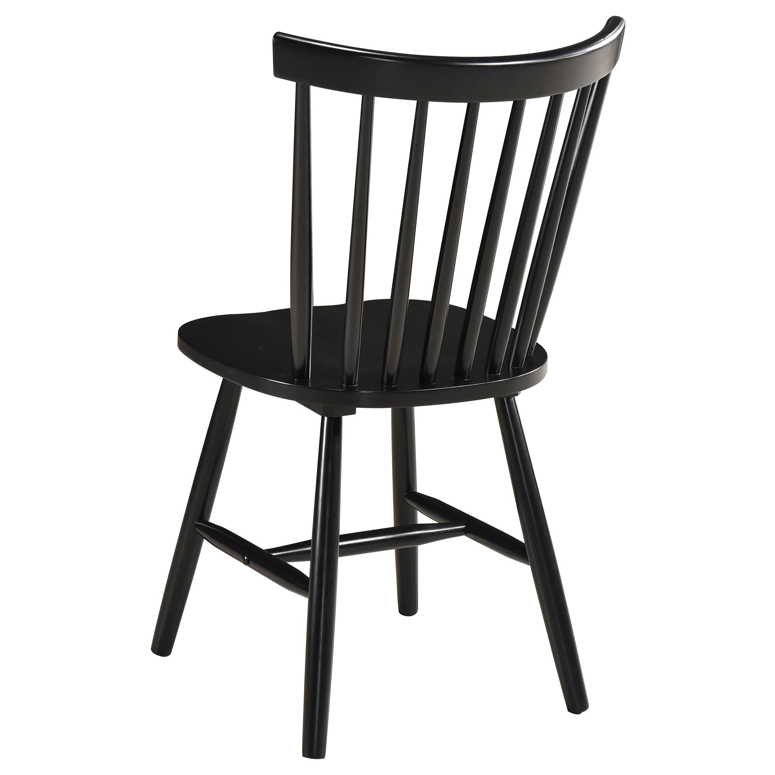 Hollyoak Windsor Wood Dining Side Chair Black (Set of 2) — view 7
