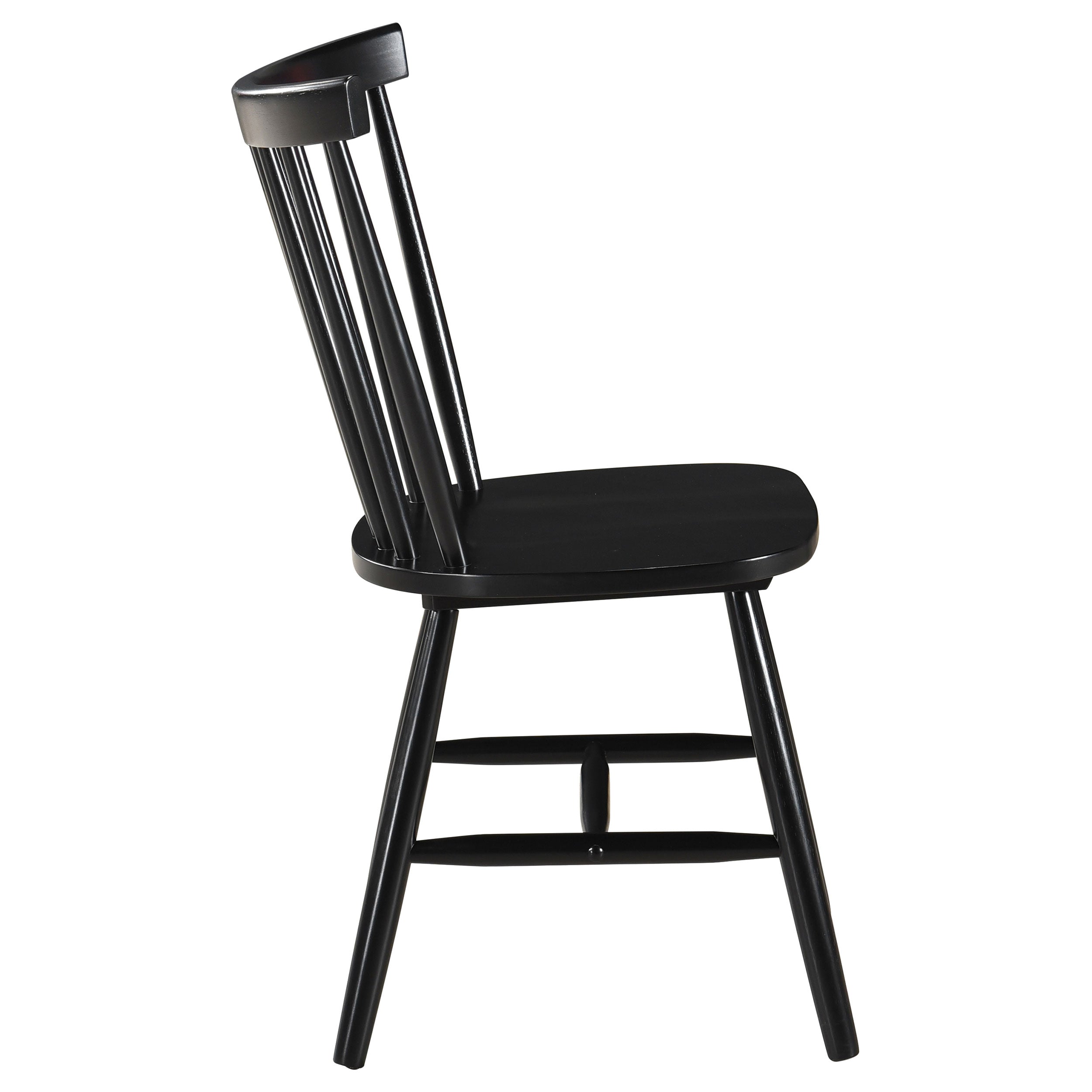Hollyoak Windsor Wood Dining Side Chair Black (Set of 2) — view 9