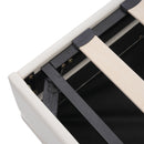 Full Size  Upholstered Platform Bed with Storage Headboard and Hydraulic Storage System, PU Storage Bed with LED Lights and USB charger, White