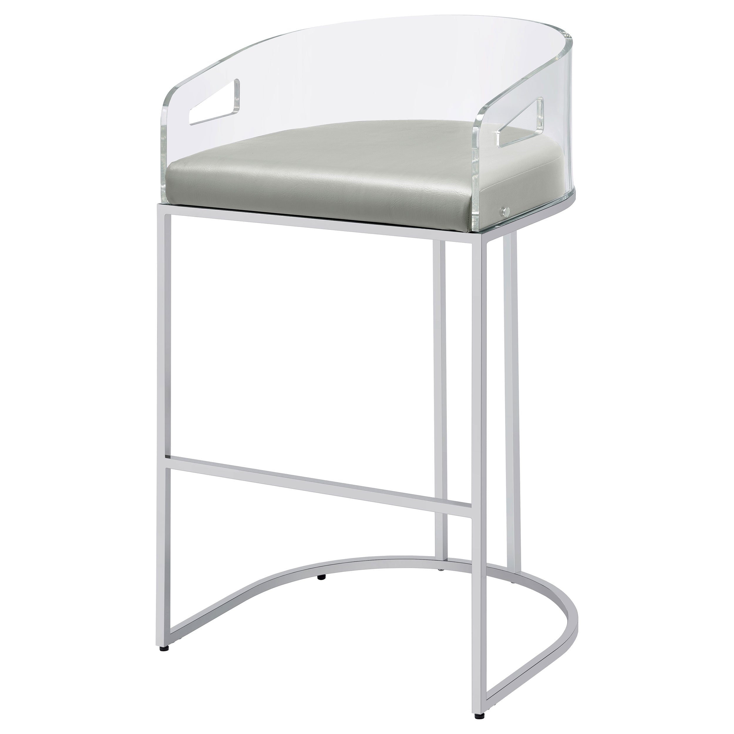 Thermosolis Clear Acrylic Bar Chair Chrome (Set of 2) — view 5