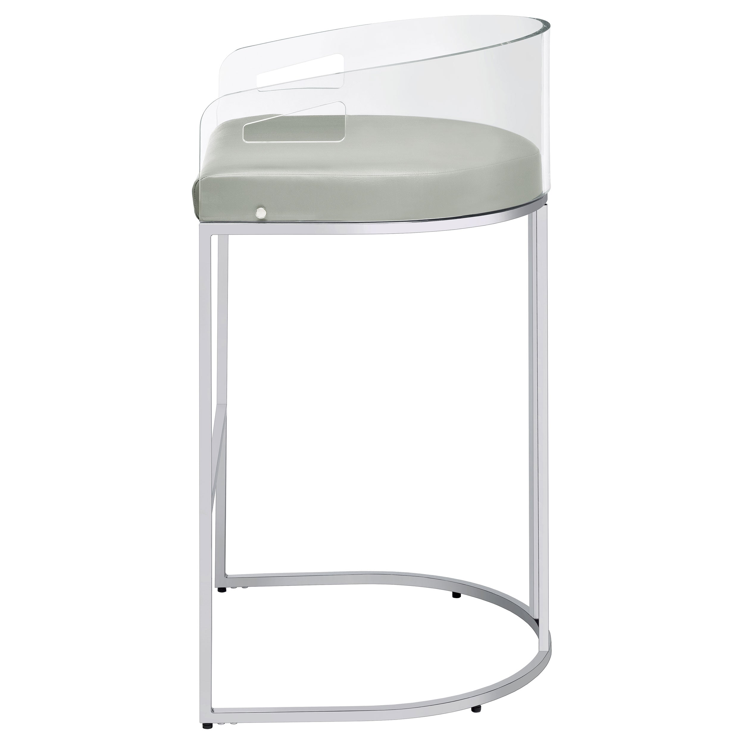 Thermosolis Clear Acrylic Bar Chair Chrome (Set of 2) — view 6