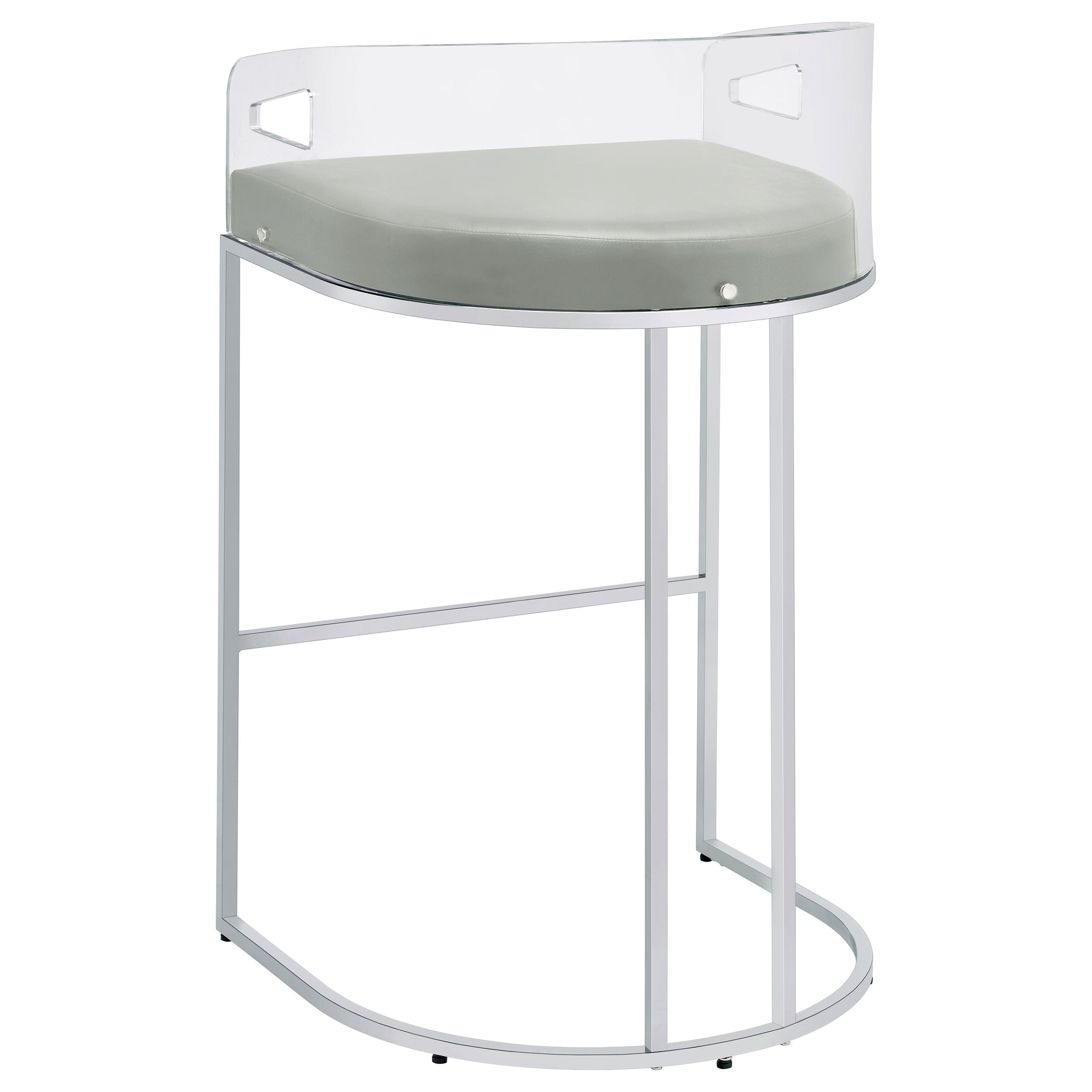 Thermosolis Clear Acrylic Bar Chair Chrome (Set of 2) — view 7