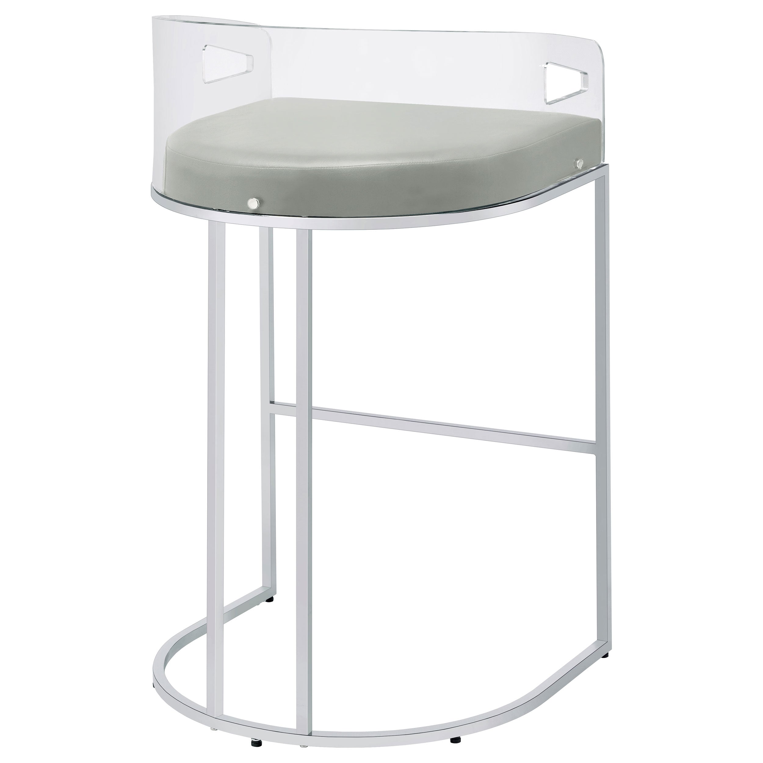 Thermosolis Clear Acrylic Bar Chair Chrome (Set of 2) — view 9