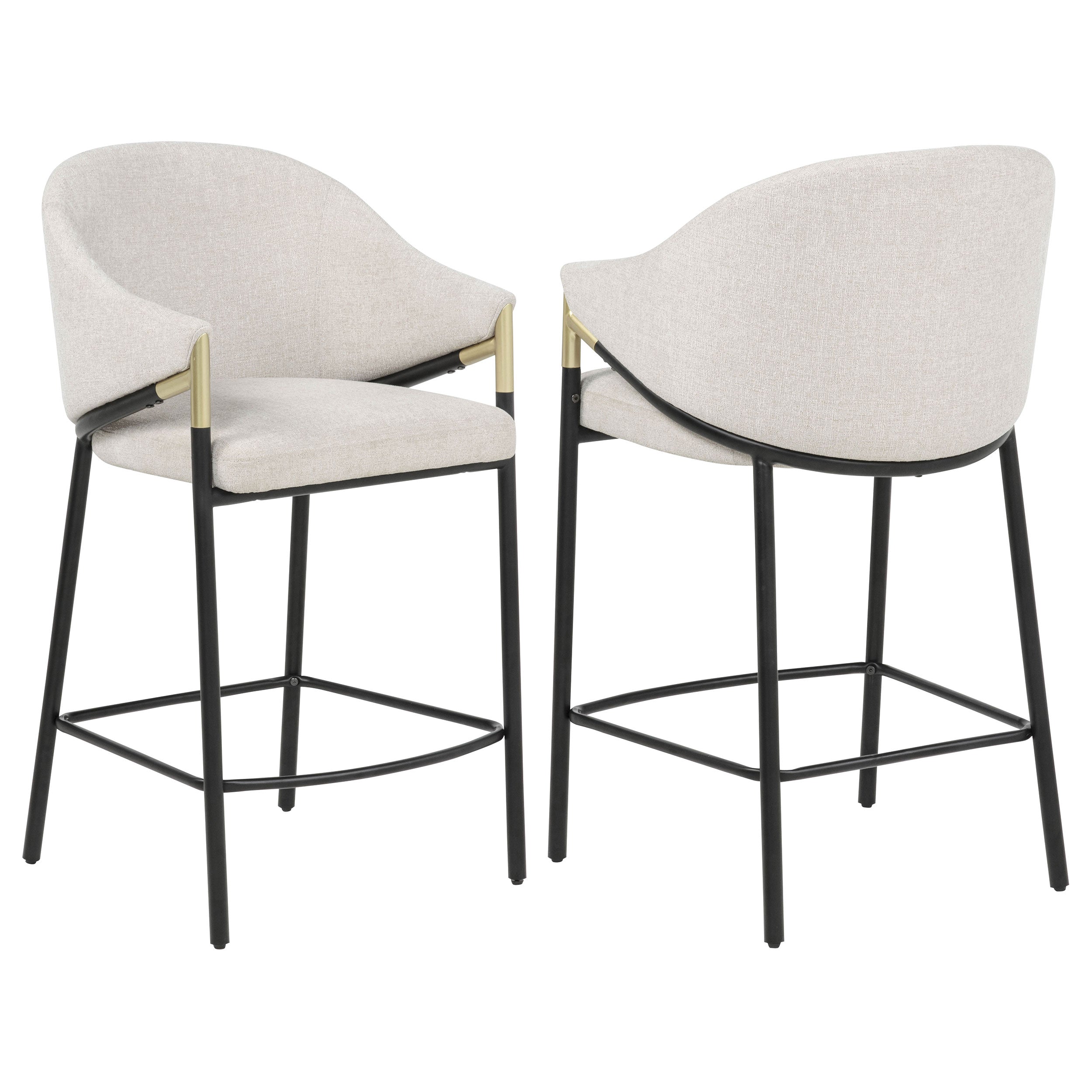 Chadwick Fabric Upholstered Counter Height Chair Beige (Set of 2) — view 1