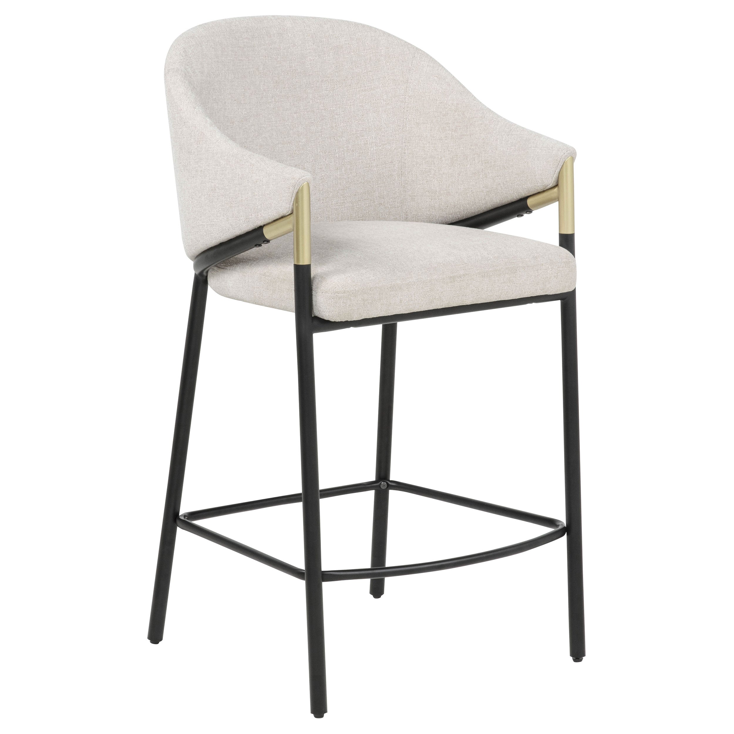 Chadwick Fabric Upholstered Counter Height Chair Beige (Set of 2) — view 2