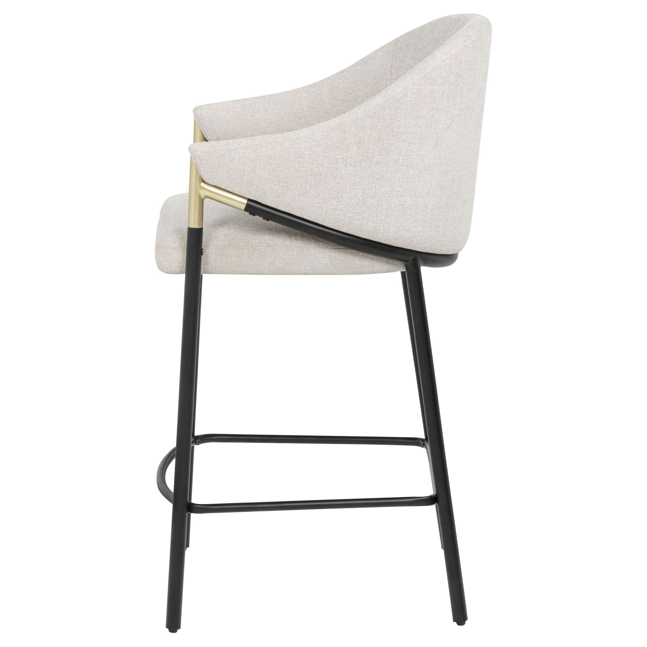 Chadwick Fabric Upholstered Counter Height Chair Beige (Set of 2) — view 5