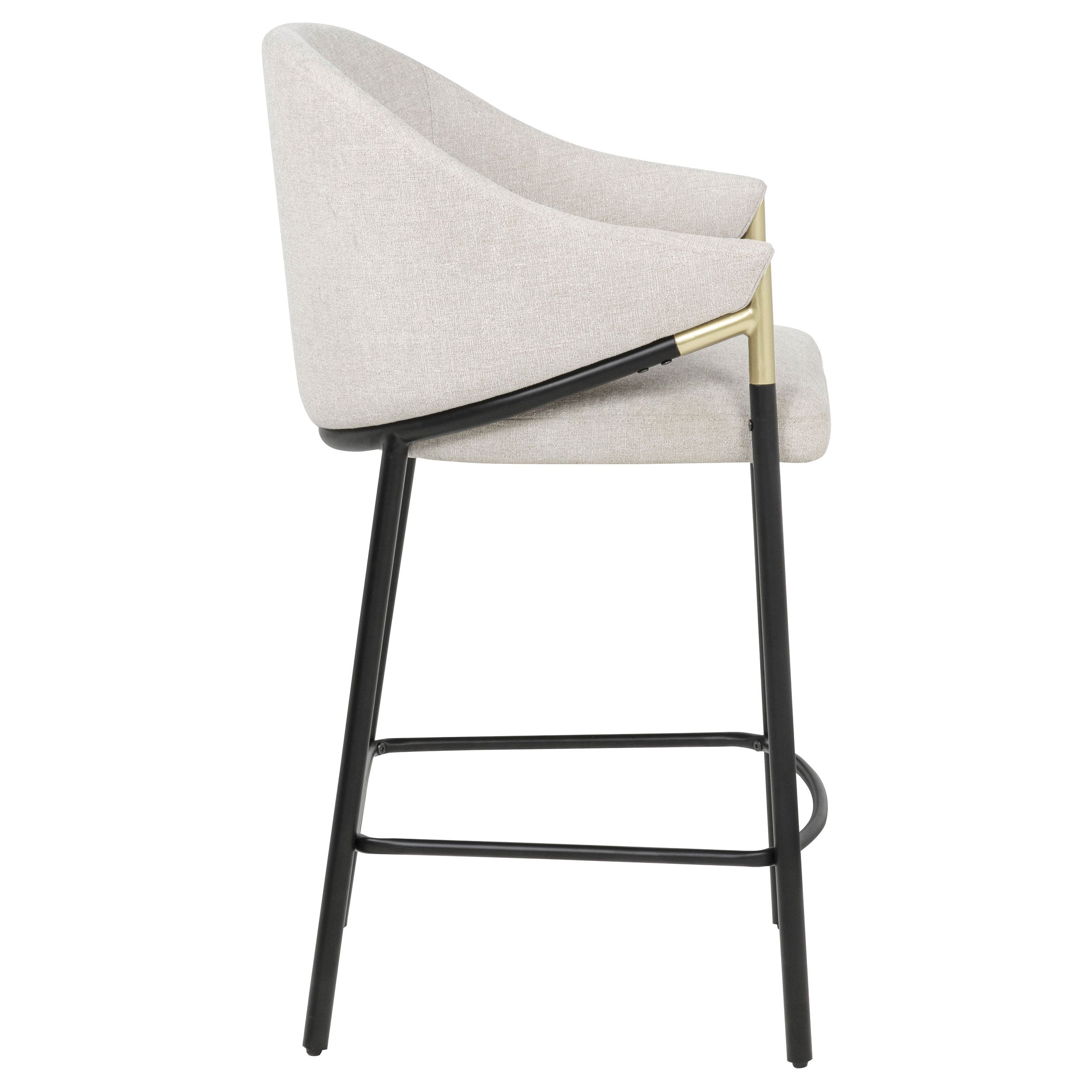 Chadwick Fabric Upholstered Counter Height Chair Beige (Set of 2) — view 9