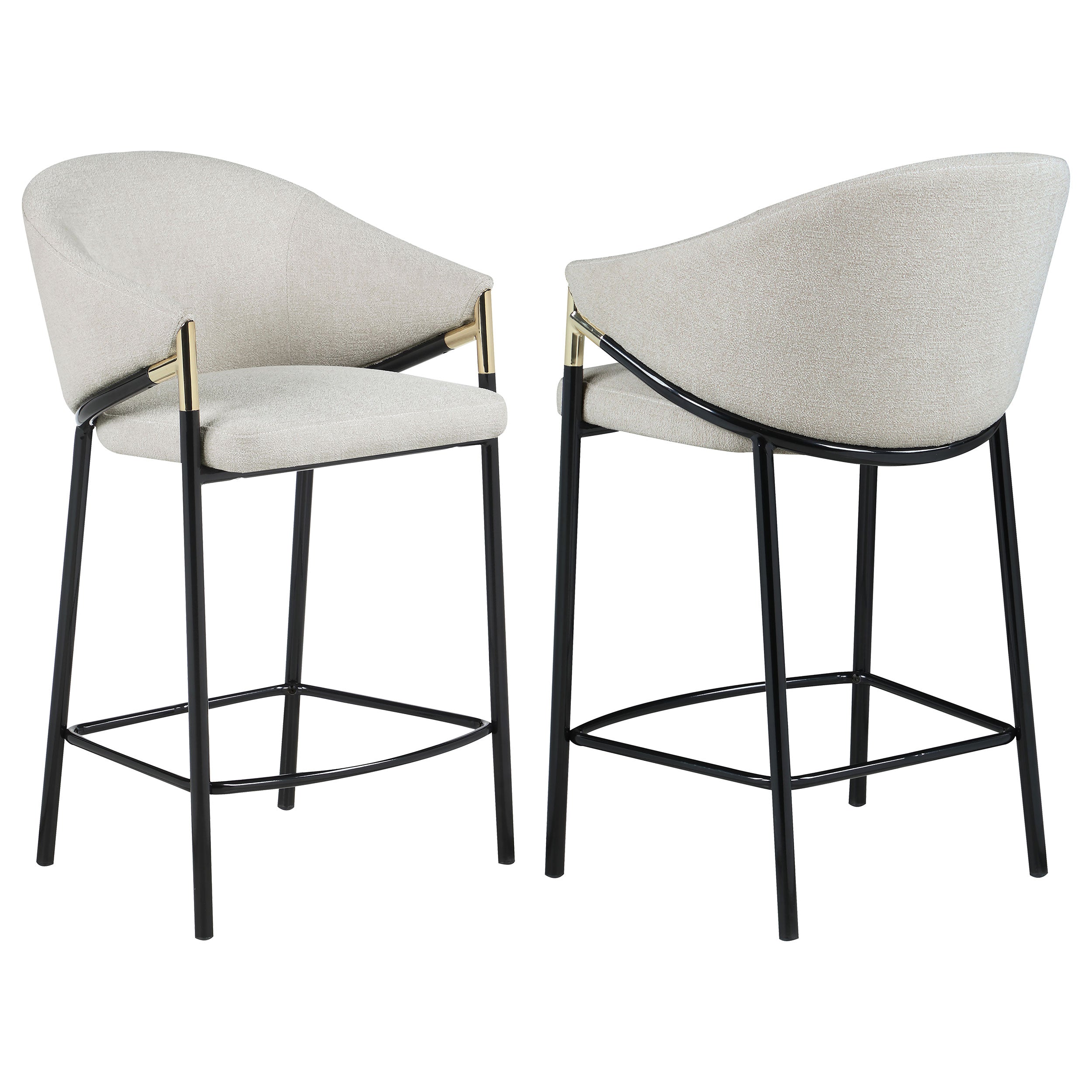 Chadwick Fabric Upholstered Counter Chair Beige (Set of 2) — view 1