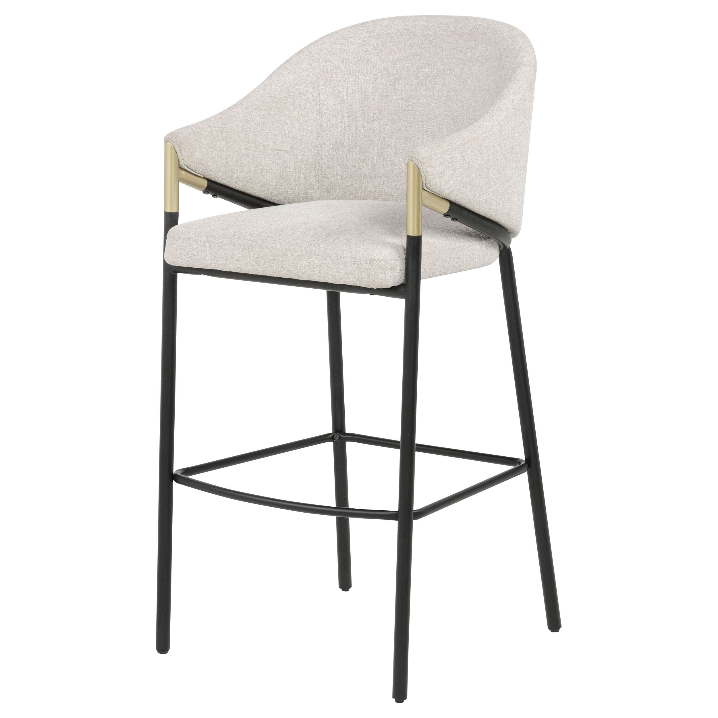 Chadwick Fabric Upholstered Bar Chair Beige (Set of 2) — view 4